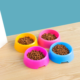 Фабрика оптовая продукция кошачья продукт питания поставляется пластиковая конфеты -Королевая круглая чаша для собак Одиночная чаша может настроить печатную кошку