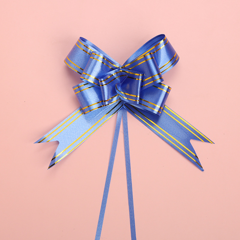 Borde dorado mano tire flor arco cinta regalo embalaje tire flor suministros de la sala de bodas boda decoración del coche de la boda tire Flor al por mayor