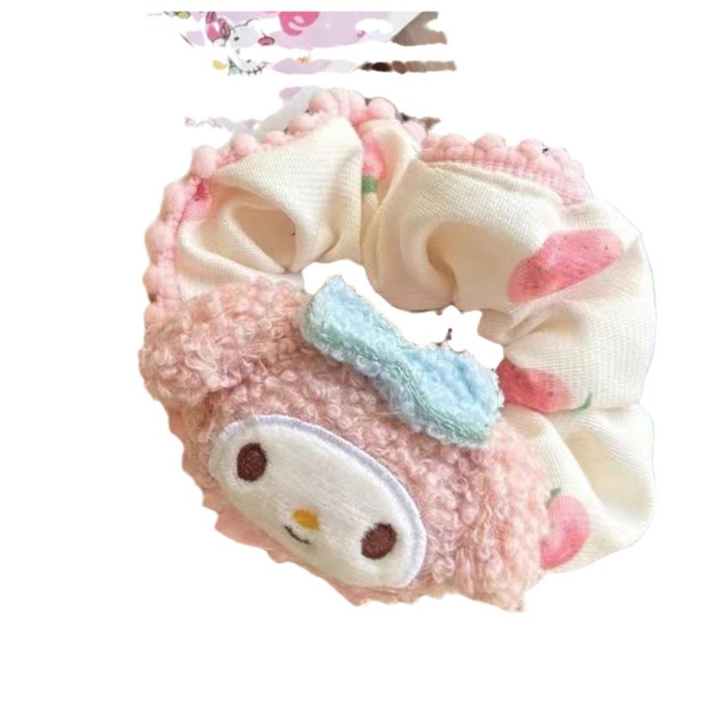 可爱Kitty美乐蒂发圈发绳粉色少女秋冬头绳大肠马尾发饰头饰新款|undefined