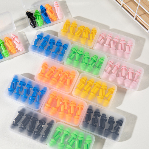 5 pairs of noise-cancelling wireless earplugs silicone Christmas tree shaped set swimming accessories adult earplugs