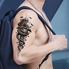 批發全臂紋身貼防水花臂手臂紋身貼紙跨境歐美滿臂tattoo