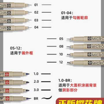 Sakura japonés flor de cerezo aguja pluma pintada a mano aguja pluma diseño de dibujos animados dibujo pluma dibujo hermoso gancho pluma