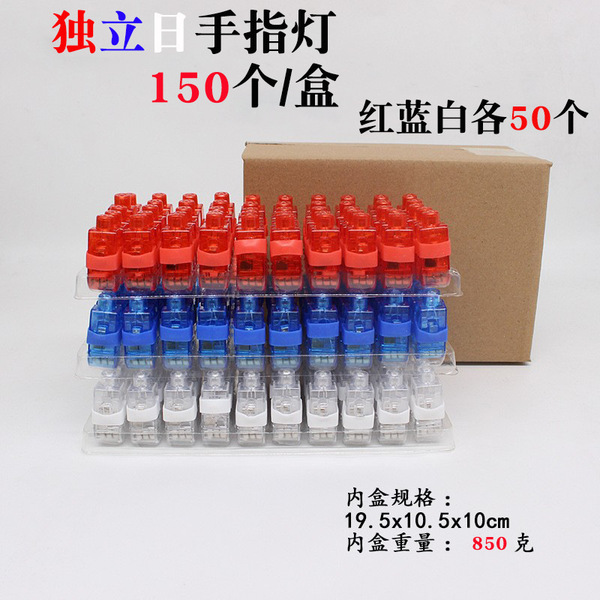 Cross -border boxed color glowing finger lamp projection ring gift…