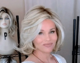 European And American Fashionable Short Curly Hair Brown Gradient Gray Foreign Trade Wig Ladies Bobo Hair Ready Stock