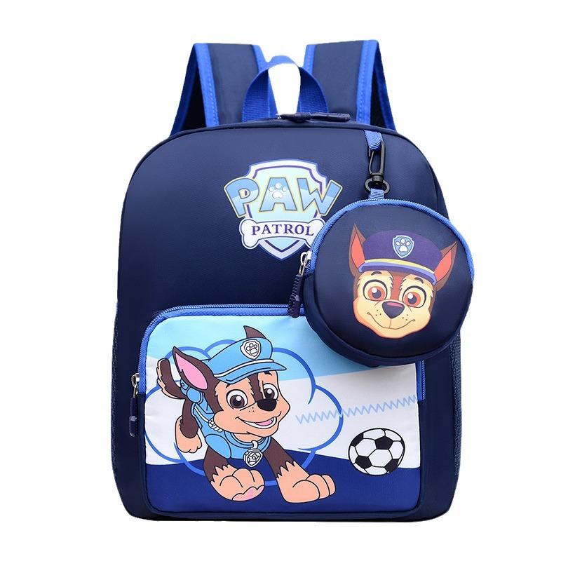 2024 Comercio exterior nuevo equipo Wangwang mochila de dibujos animados de impresión niños y niñas de reducción de carga mochila de clase grande mochila de primer grado