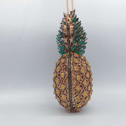 Pineapple diamond dinner bag fruit party banquet full diamond clutch bag cross-border new rhinestone women's bag clutch