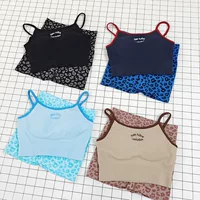 Сексуальный спортивный костюм для йоги с красивой спиной, бюстгальтер с высокой талией, шорты с подтяжкой ягодиц, можно носить на улице, контрастная одежда для фитнеса с леопардовым принтом