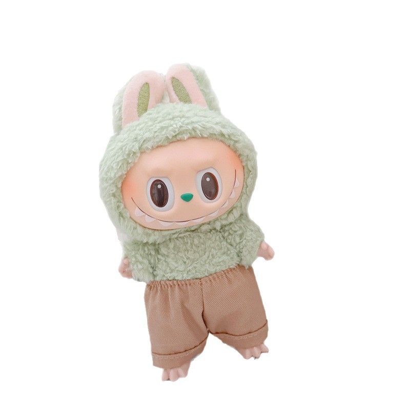 labubu ベビー服 Labubu 第一世代第二世代第三世代 10 センチメートル綿人形黒と白グレートレンディなスウェットシャツパーカーパンツ|undefined