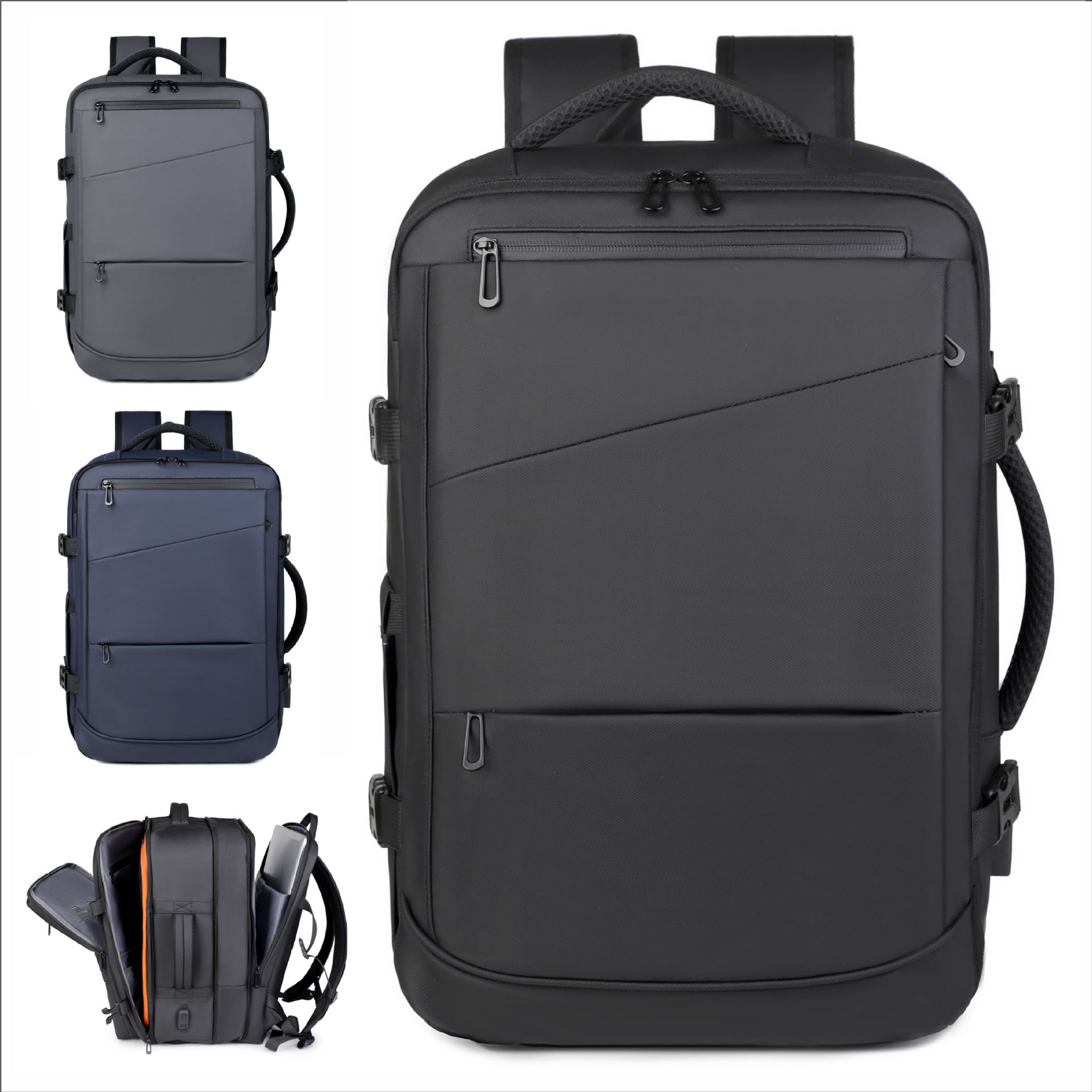 Mujeres de viaje de negocios transfronterizos, mochila de gran capacidad, almacenamiento de zapatos independiente, equipaje, mochila de viaje corto