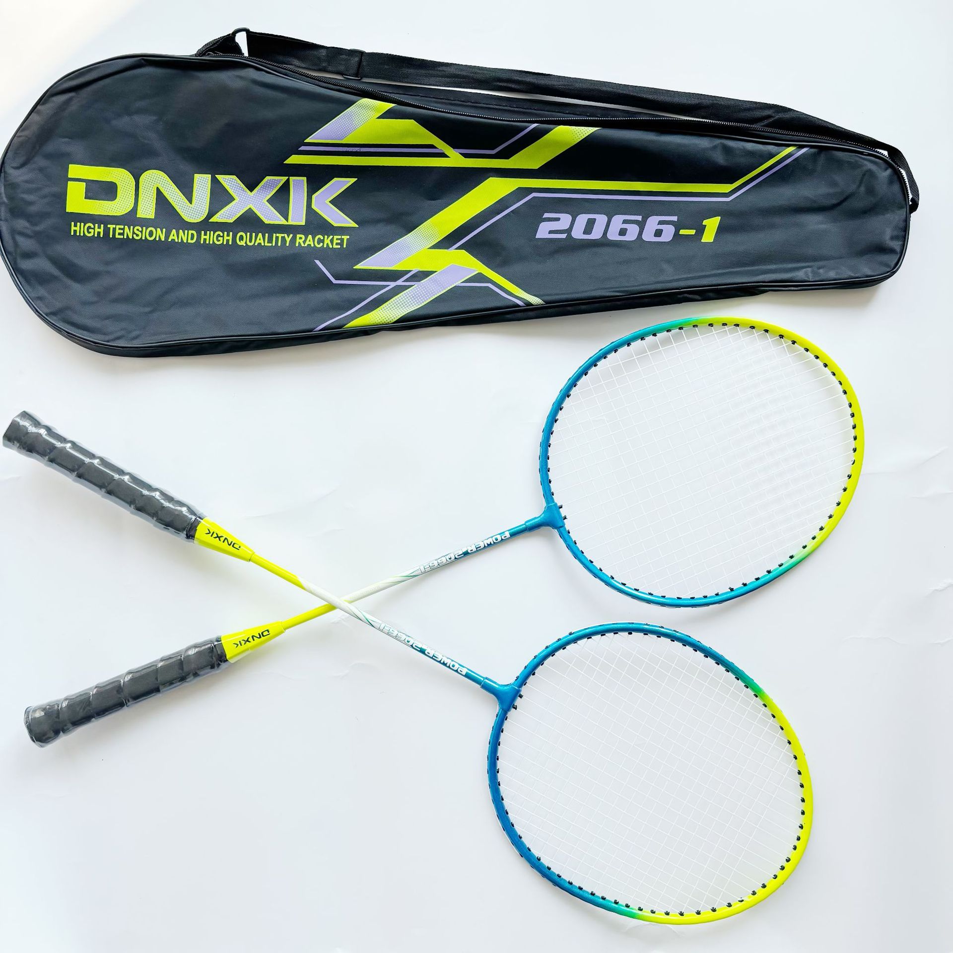 Raqueta de bádminton total para estudiantes, adulto integrado, aleación de hierro dividida, aleación de aluminio, fibra, pluma, raqueta de lana de doble raqueta