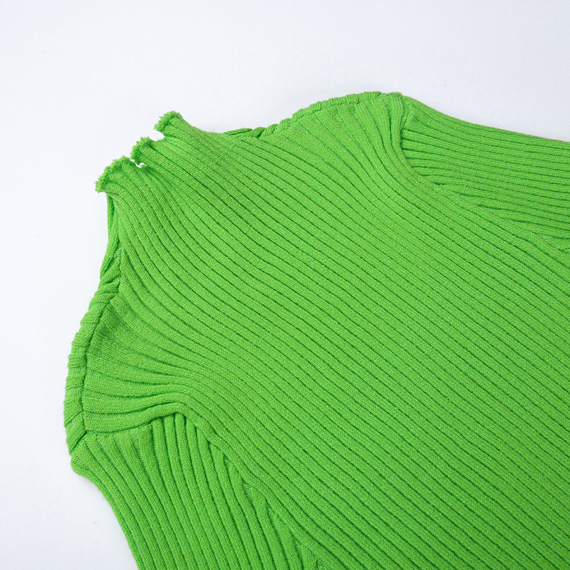 Title 16, Sunken Stripe Knitted Skirt Short Sleeve Suit A...