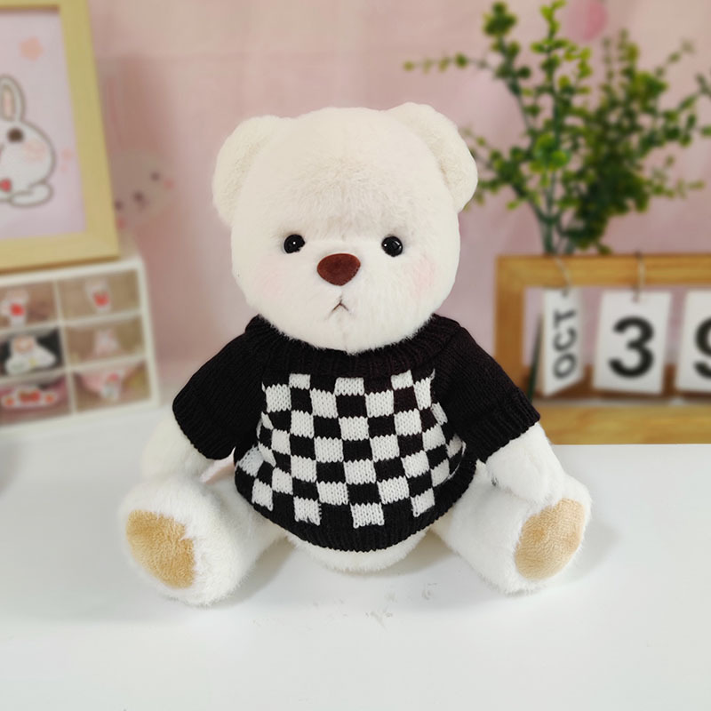 Medio Lina conjunto oso muñeca suéter traje Panda suéter + Panda sombrero cerveza CAMBIO DE MUÑECA