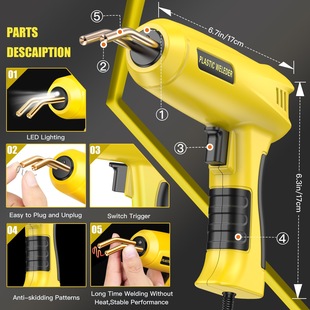 Car Bumper Plastic Repair Welding Machine High Power Plastic Repair Welding Gun Welding Nail Welding Rod Hot Melter 200W