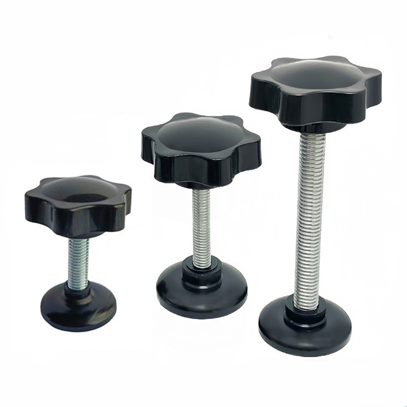 M6M8M10 Plum Blossom Handle Screw with Plastic Gasket C-Type Clamp Hand Screw Pressure Plate Plastic Pressure Plate Screw