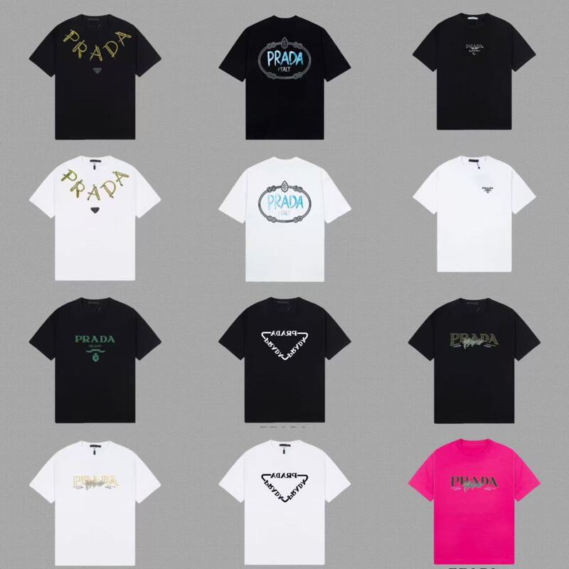 Cross-Border Pujia 26 New Luxury Trendy Brand Printed Logo Fashion Casual Loose Short-Sleeve Unisex T-Shirt Top