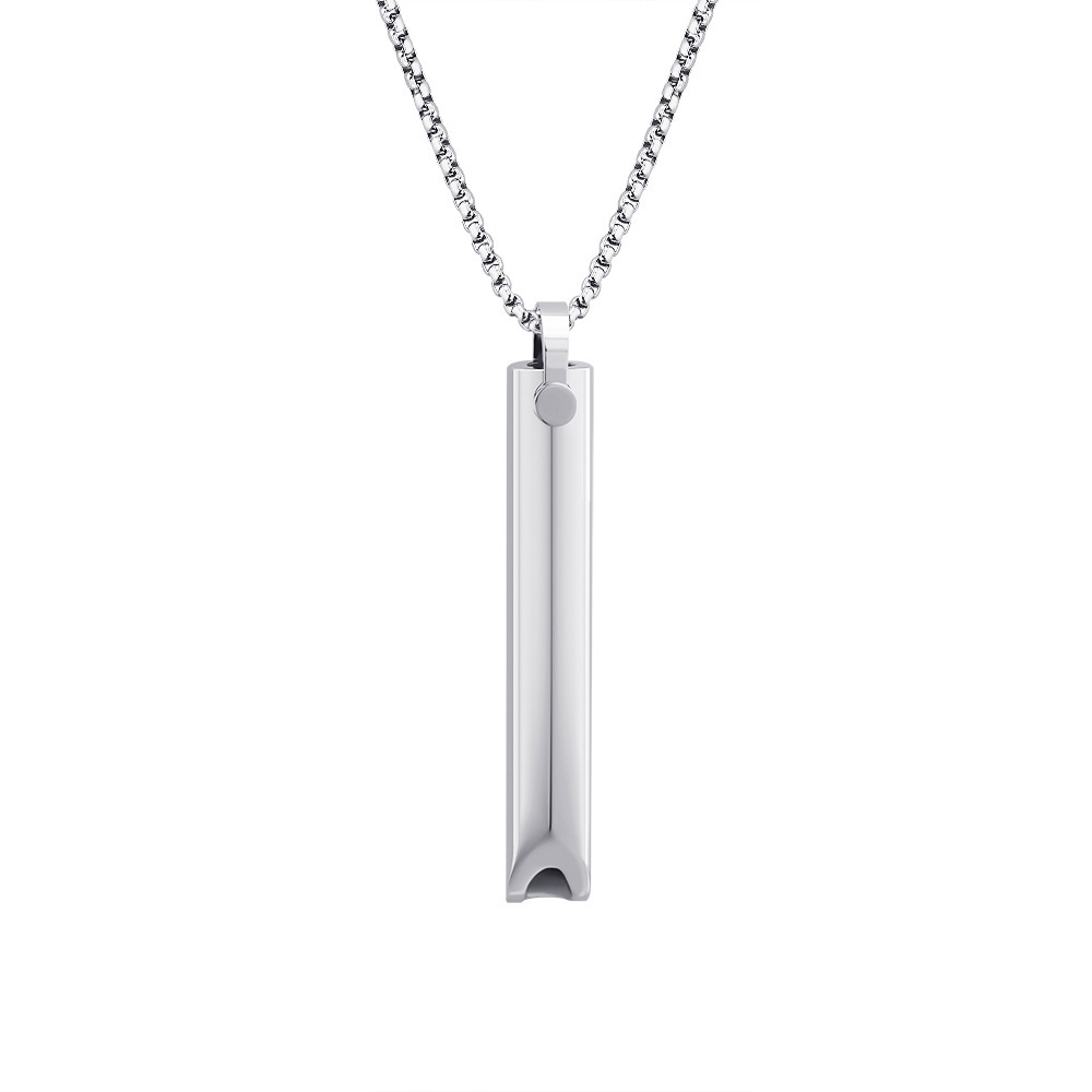 Silbando collar de los hombres y las mujeres moda hip hop silbato suéter cadena larga simple estilo frío colgante Ropa Accesorios