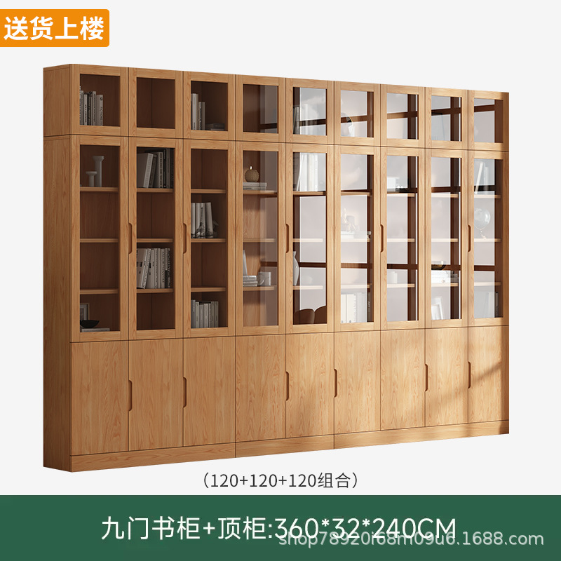 9 door top cabinet 360 long * 32 deep * 240 high [imported Finnish pine]]