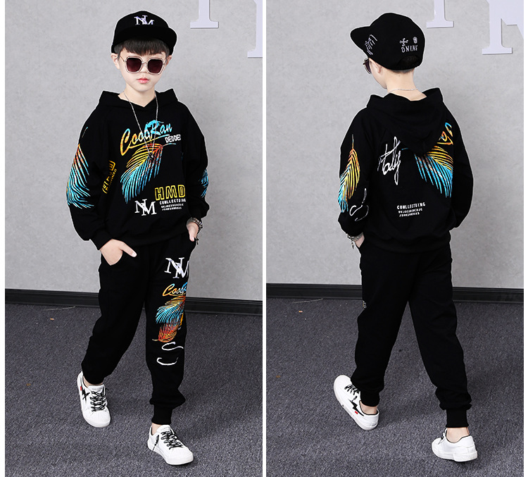 Children's Boys' Autumn Set 2023 Korean Edition New Middle Big Boys Fashion Handsome Street Dance Sports and_voghion.com