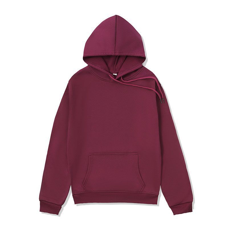 跨境外贸连帽卫衣男hoodie纯色连帽衫运动卫衣男女可预制图案外套|undefined