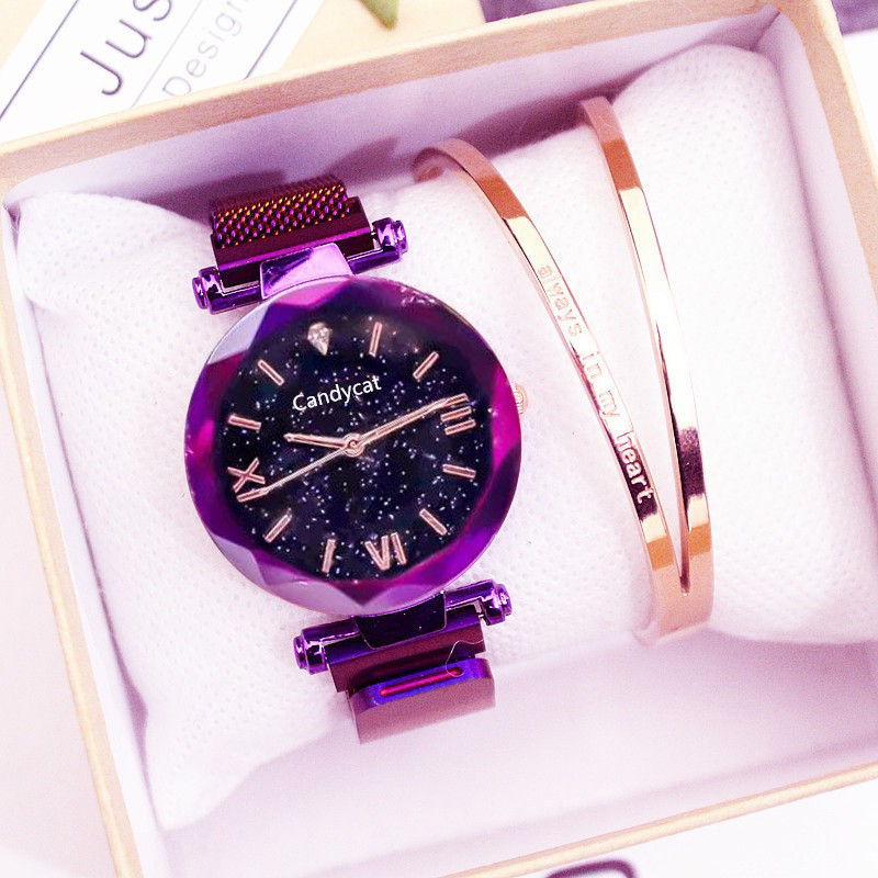 ins Super Popular Online Red Watch for Female Students Korean Simple Fashion Trend Waterproof Shake Tone with Star Women's Watch