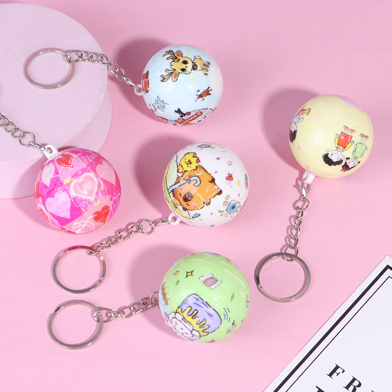 3D tridimensional bola rompecabezas juguete llavero llave colgante rompecabezas descompresión creativo regalo colgante transfronterizo