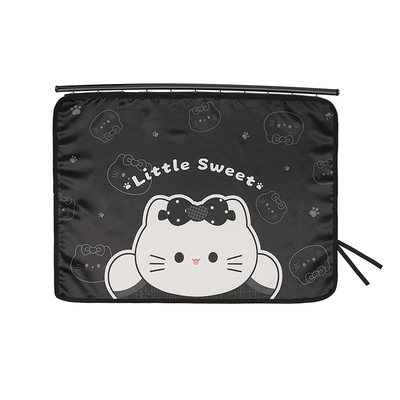 Car curtains | Insulation Baby Car Curtain - embedded-bow-cat-curtain-square-black