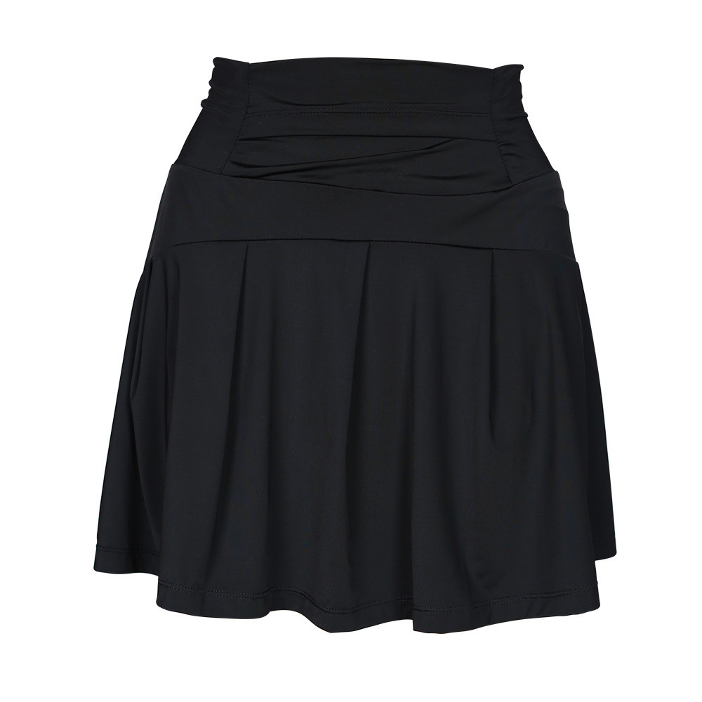 Falda de tenis de nailon estilo Lulu, de alta elasticidad, de seda helada, fina, transpirable, antiexposición, para yoga y deportes, para mujer.