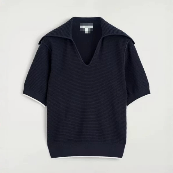 Bm&Md&Za New Summer Women's Casual Style Lapel Short-Sleeved Knitwear Top Bm&Md&Za New Summer Women's Casual Style Lapel Short-Sleeved Knitwear Top