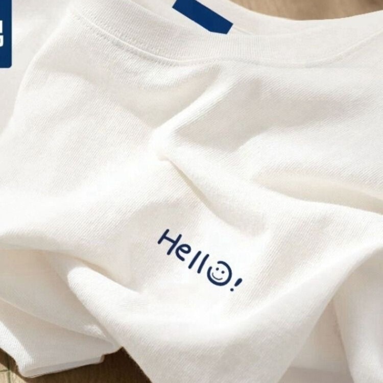 The Same Style of Vancl Flagship Store Heavyweight Short-Sleeved T-Shirt Men's 2024 Summer New Ins Men's and Women's Cotton No Ready Stock