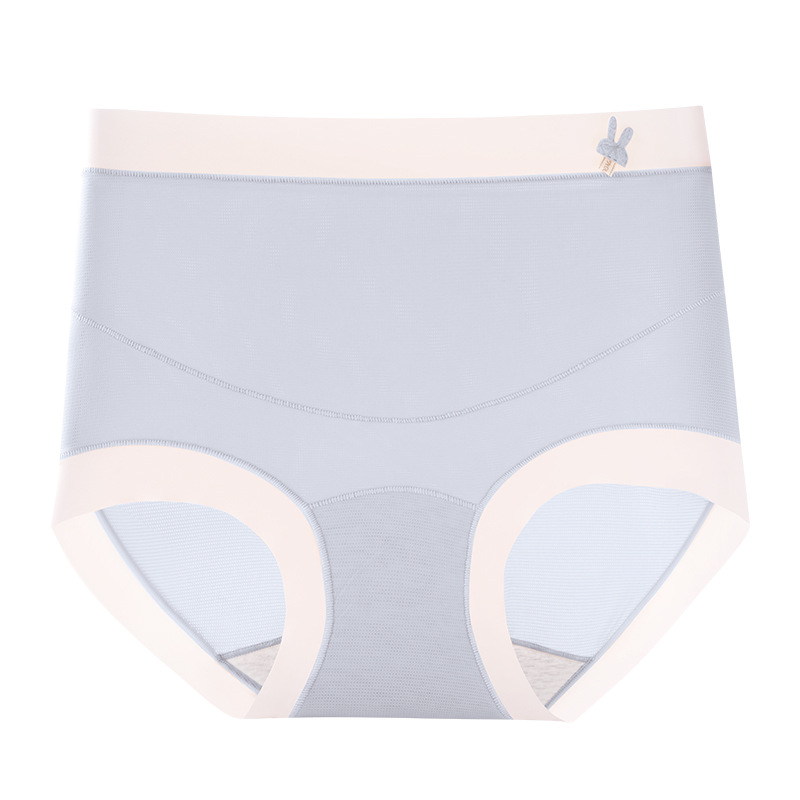 Ropa interior de las mujeres embarazadas algodón de las mujeres antibacteriano transpirable entrepierna embarazada temprano, medio y tarde postparto especial de alta cintura de seda de hielo pantuflas ropa interior
