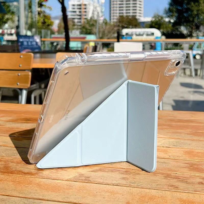 Funda Protectora para iPad Pro 11 10.5 / 10.2 de PC y Acrílico con Ranura para Lápiz, Anti-caídas y Reposo Automático