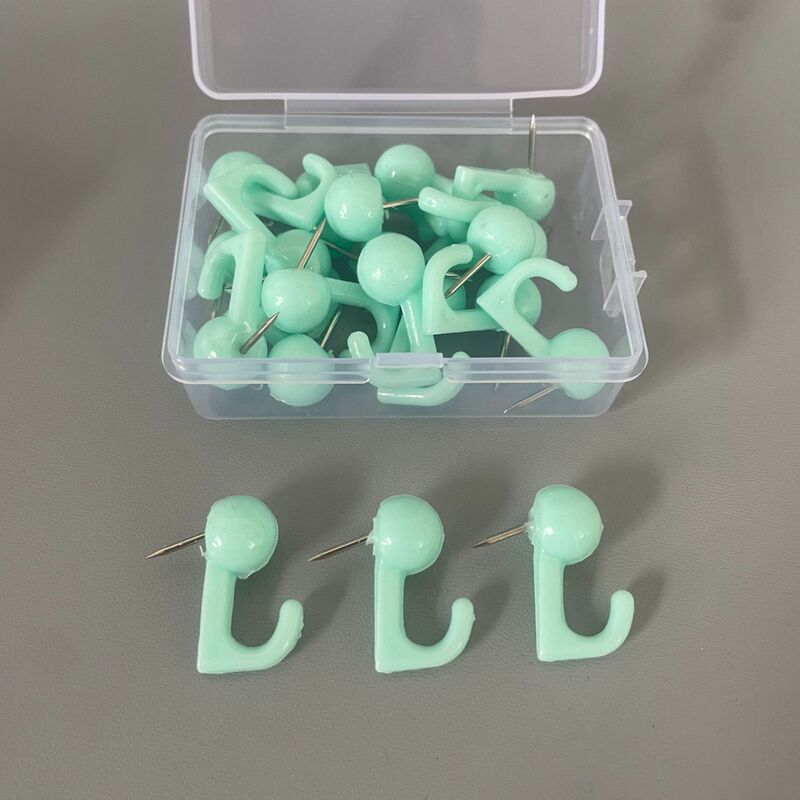 メーカー卸売りカラーかぎ針プラスチックフック針釘コルク板画鋲収納フック壁荷重部品釘|undefined