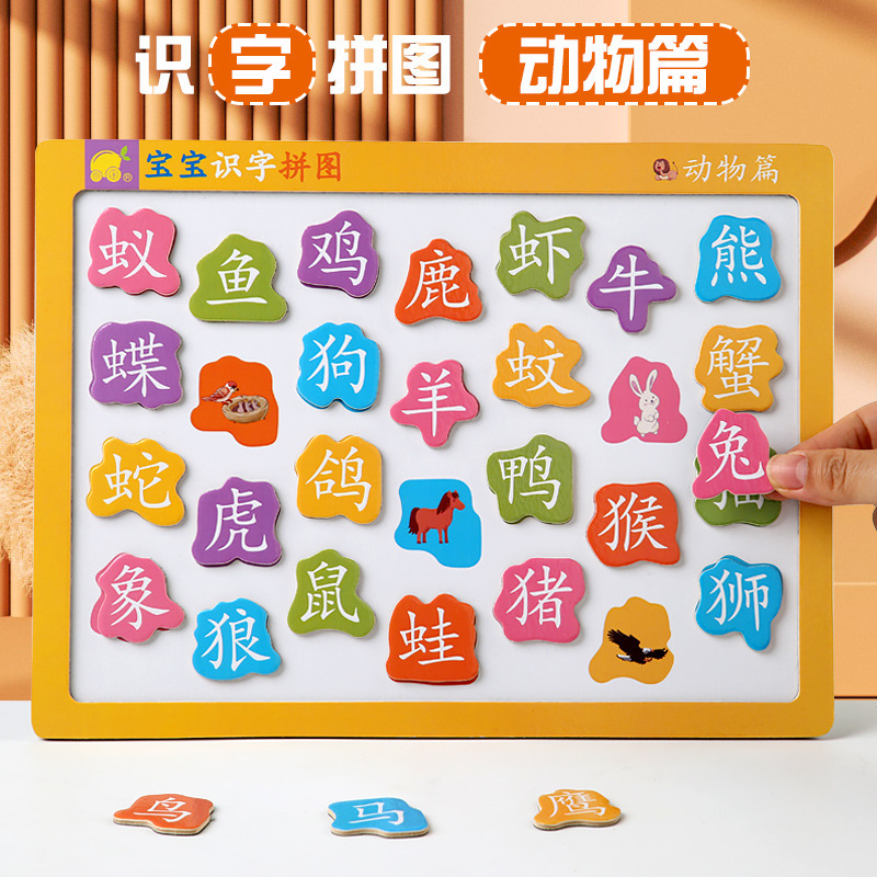 Ver imágenes, alfabetización, rompecabezas magnéticos, iluminación para bebés, alfabetización, ayudas didácticas Montessori para niños, educación temprana para niños, juguetes magnéticos educativos