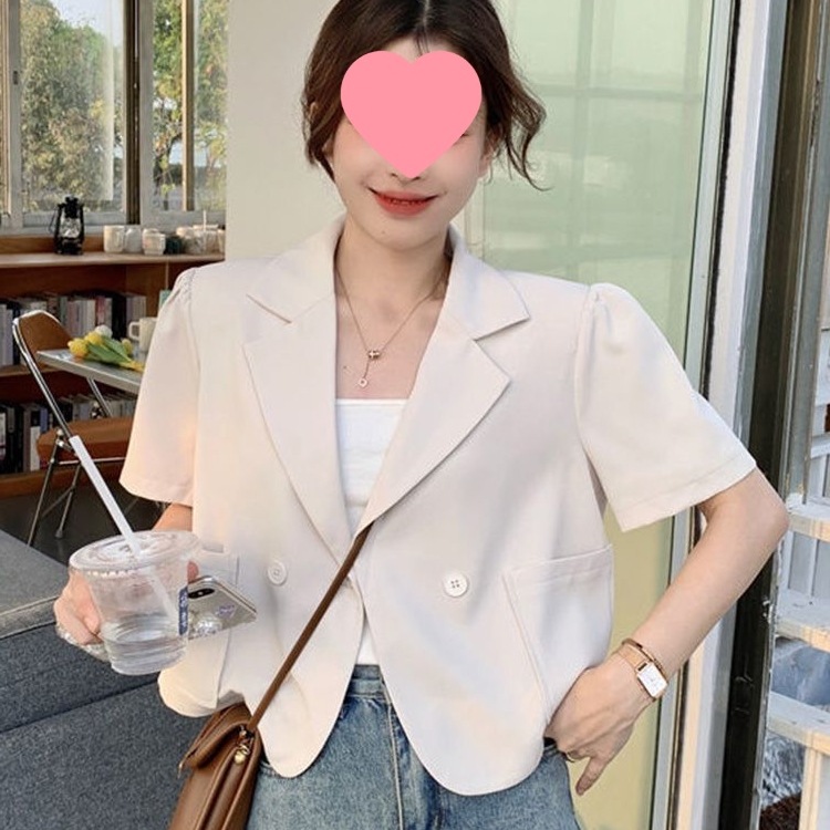Summer Small Suit Shirt Short Coat Women's 2025 New Casual Fashion Thin Suit Short Sleeve Top All-match