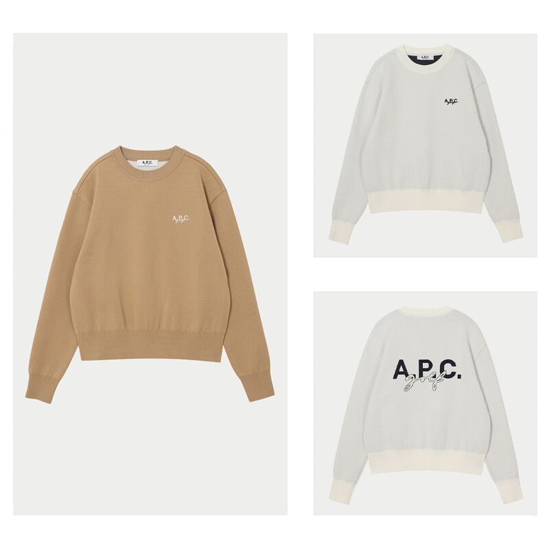 Apc Long-Sleeved Knitwear Women's High-Elastic Warm Knitwear Comfortable Trendy Brand Simple Sports Pullover Korean Style Golf