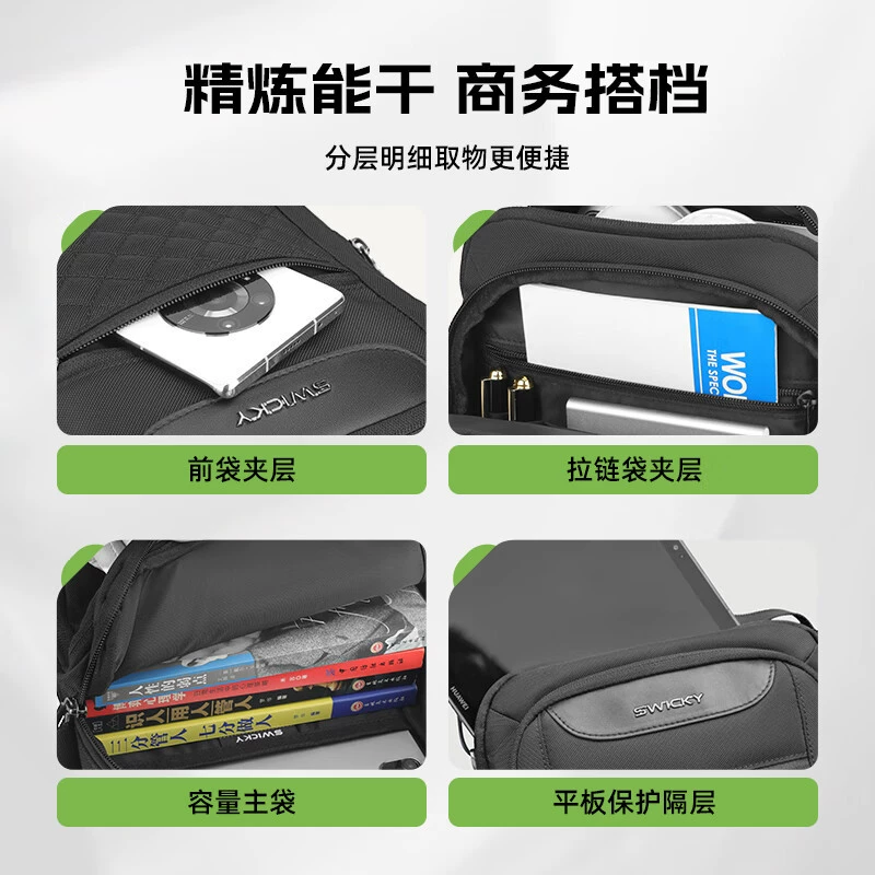 Capacious one-shoulder bag, handheld backpack, organizer bag