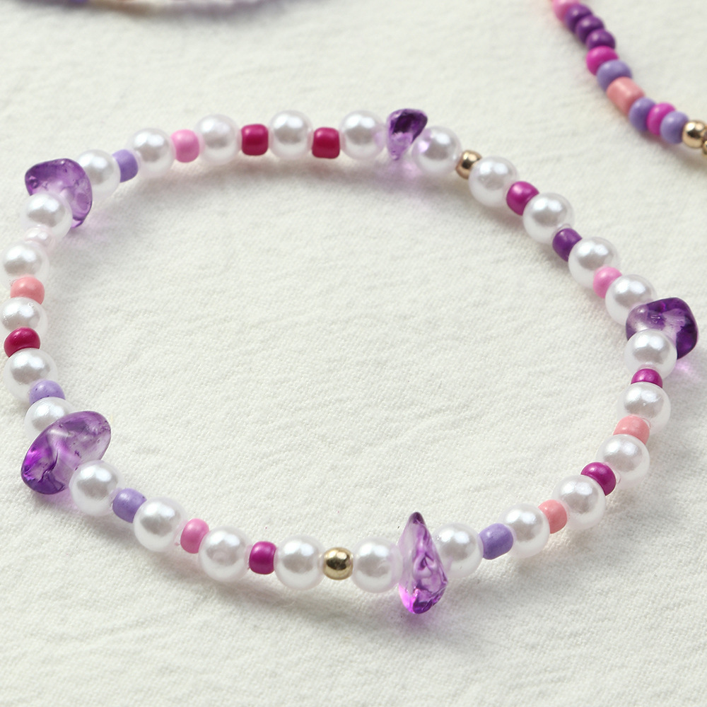 15g Weight Bracelets Classification Beads Chain Material 1 Set Quantity Casual, Daily Occasion Artificial Crystal, Seed Bead Material Geometric Pattern Women's Gender Beaded Design Simple Style Style Simple Style Geometric Artificial Crystal Seed Bead Beaded Women's Bracelets 15