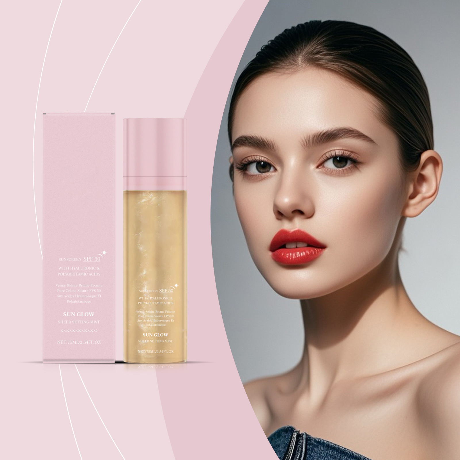 Makeup-Setting Moisturizing Protective Spray, Lightweight and Refreshing, Long-Lasting Matte Finish, Natural Mist, Anti-Smudge Protection, Delicate Spray