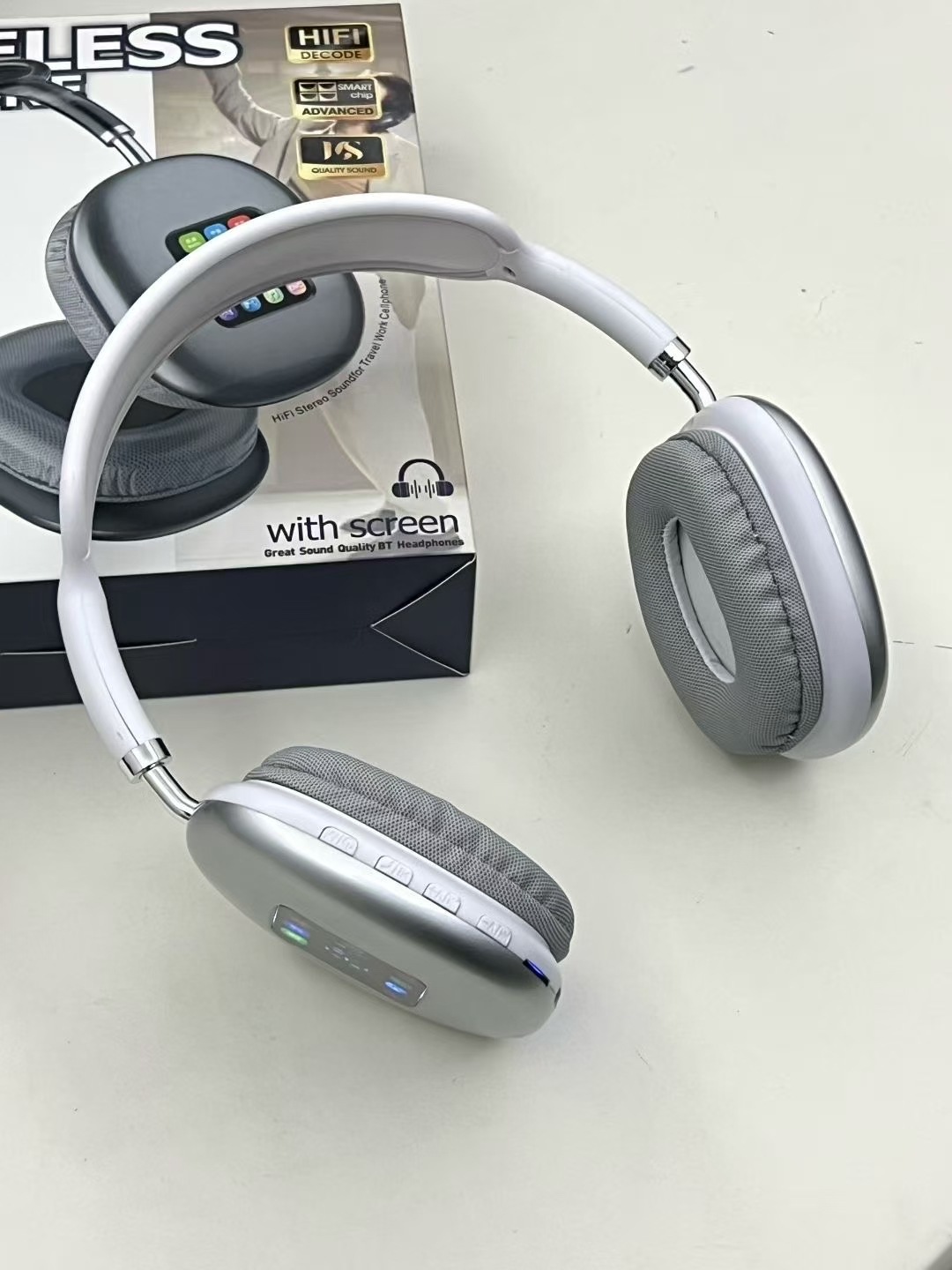 Grenzüberschreitend 2026 neues Modell P9 kabellose Over-Ear-Kopfhörer mit farbigem Bildschirm, extra lange Akkulaufzeit, Großhandel, direkt vom Hersteller