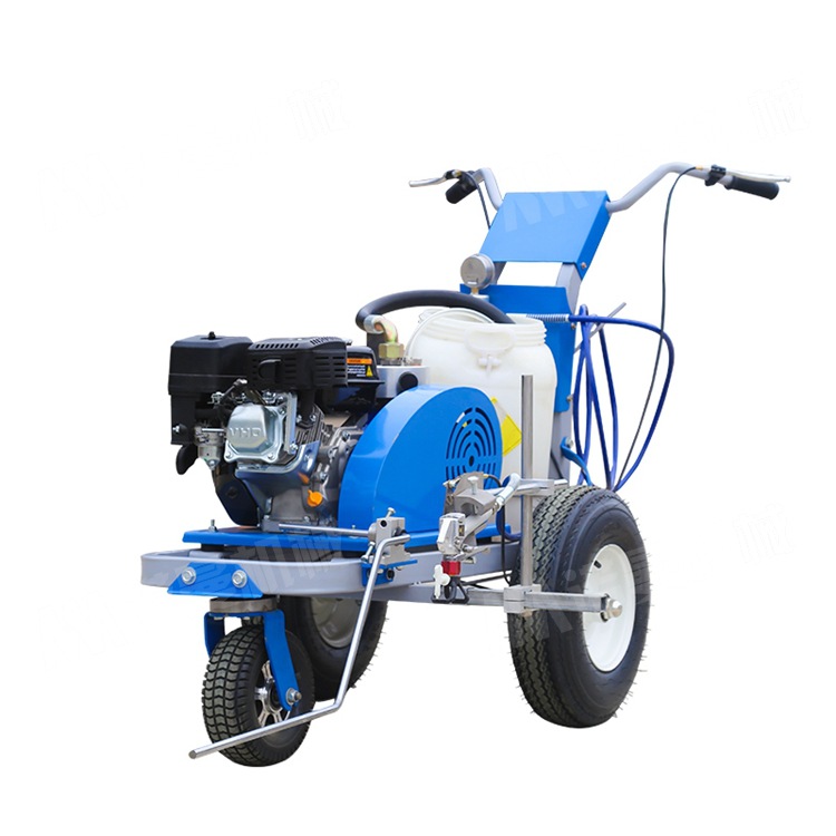 Máquina de marcado por pulverización en frío de carretera marca de carretera dibujo de línea automático coche pequeño empuje de Mano Eléctrica émbolo máquina de marcado por pulverización en frío