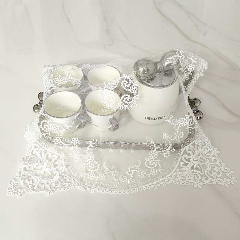 Lace embroidered cover for home decoration dust cover embroidery…
