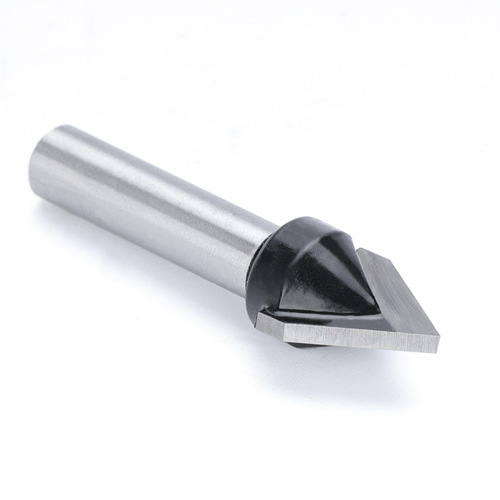 Cross-border new 8mm handle V-shaped knife 8*16 60 degrees woodworking milling cutter black wholesale