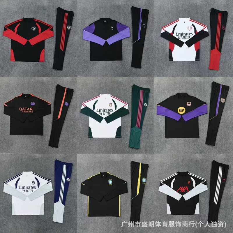 Club Half-Zip Training Suit Long-Sleeve Long-Pants Soccer Uniform Warm-Up Outfit Quick-Dry Sports Jacket Team Manufacturer Wholesale Club Half-Zip Training Suit Long-Sleeve Long-Pants Soccer Uniform Warm-Up Outfit Quick-Dry Sports Jacket Team Manufacturer Wholesale