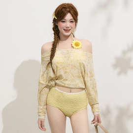 2026新款游泳衣女分体式三件套遮肚显瘦聚拢小胸韩国ins风泡温泉