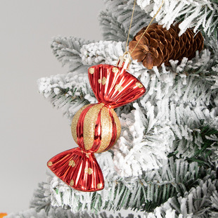 10cm New Electroplated Bright Painted Round Candy Christmas Tree Pendant Decoration Christmas Party Candy Pendant