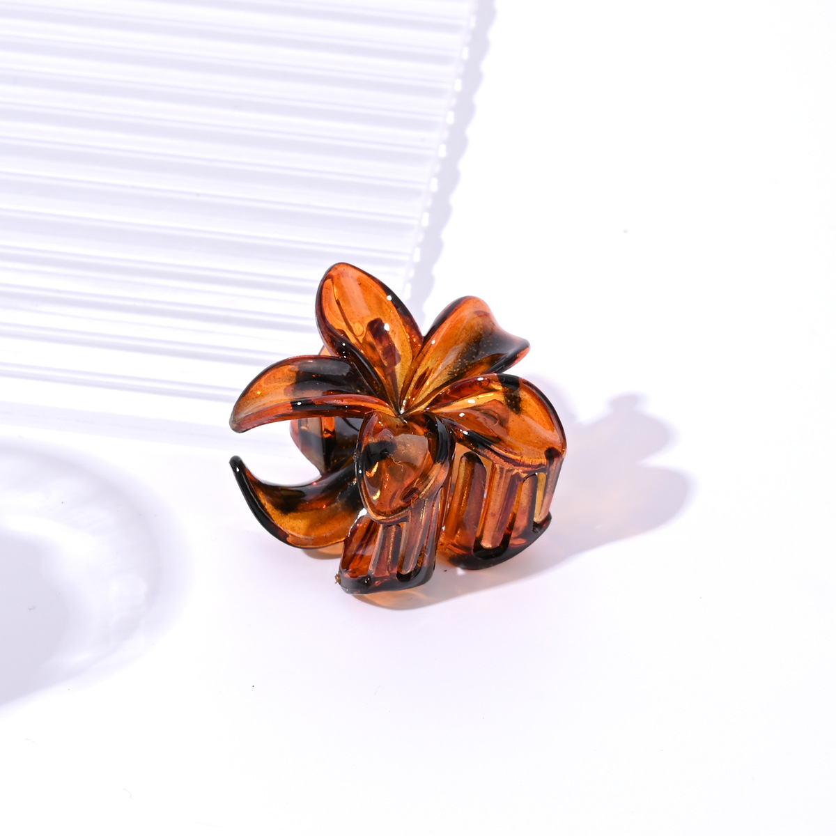 Galvanizado oro y plata huevo flor flor abrazadera de cabello color mediano agarrar abrazadera de cabello medio agarrar abrazadera de cabello de plástico 4cm