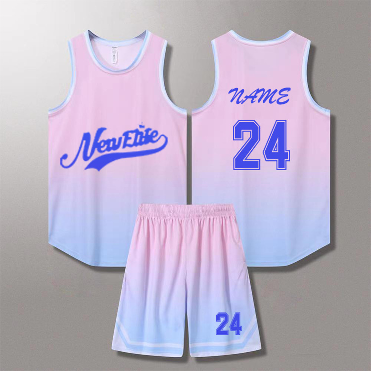 2023 basketball uniform suit passerby Wang same style men's and women's basketball jersey sports training vest suit printed