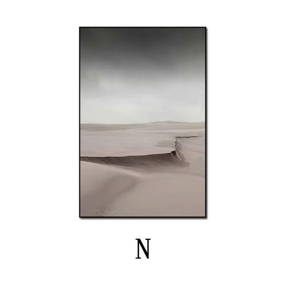 Modern Simple Living Room High-grade Decorative Painting Hotel Lobby Room Frameless Painting Silent Style Hallway Hanging Painting Customization