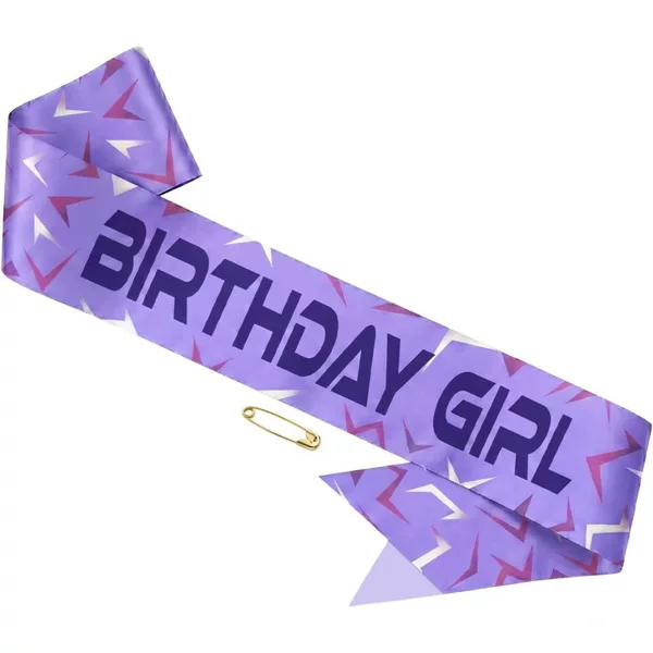 Purple Devil Birthday Girl Shoulder Strap Birthdaygirl Purple Devil Birthday Hunter Theme Party Decoration
