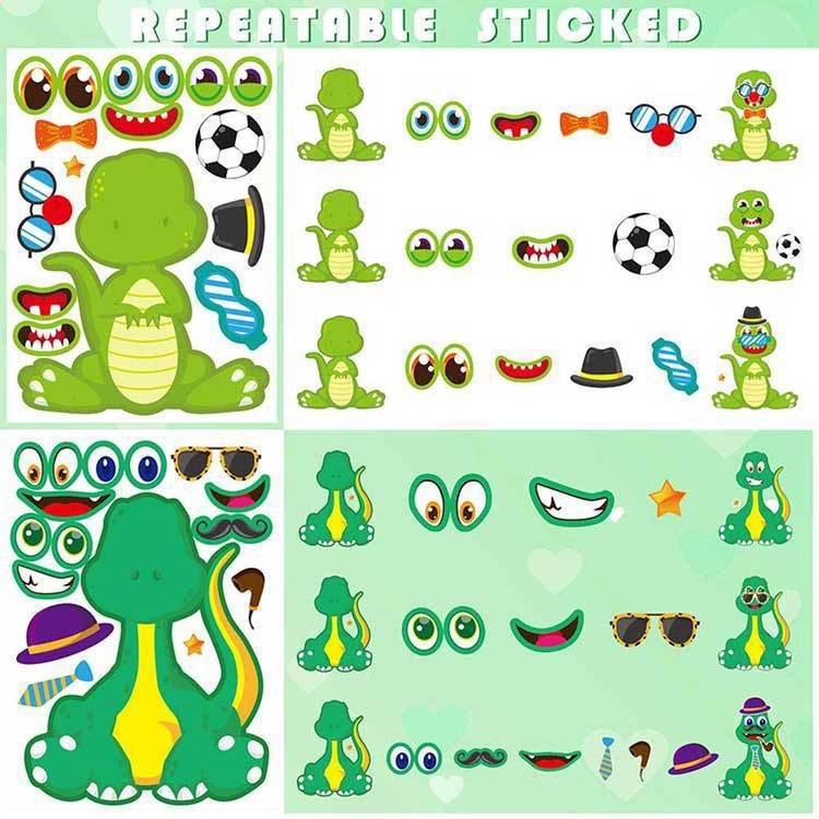 Dinosaur, children's sticker, new collection, Birthday gift, DIY 5